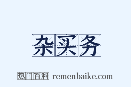 杂买务是什么意思的图片